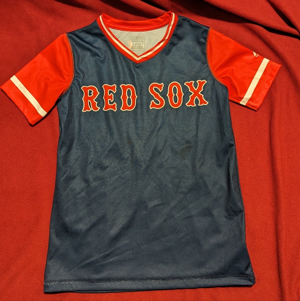 Kids Boys Majestic Jersey Shirt Red Sox Mookie Baseball MLB Small 8 EUC Navy Red